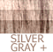 Light silvery greys are blended - lighter at the bangs      