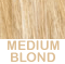 Medium and lighter warm gold blonds, blended                