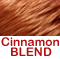 A blend of CINNAMON shades - light to medium auburns        