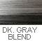 Blend of silver gray, medium gray and off black medium gray 