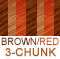 Dark Brown w/strips of auburn & cinnamon accents            